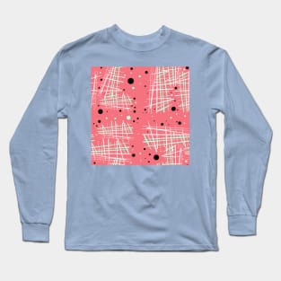 Scratchy Plaid: Red Long Sleeve T-Shirt